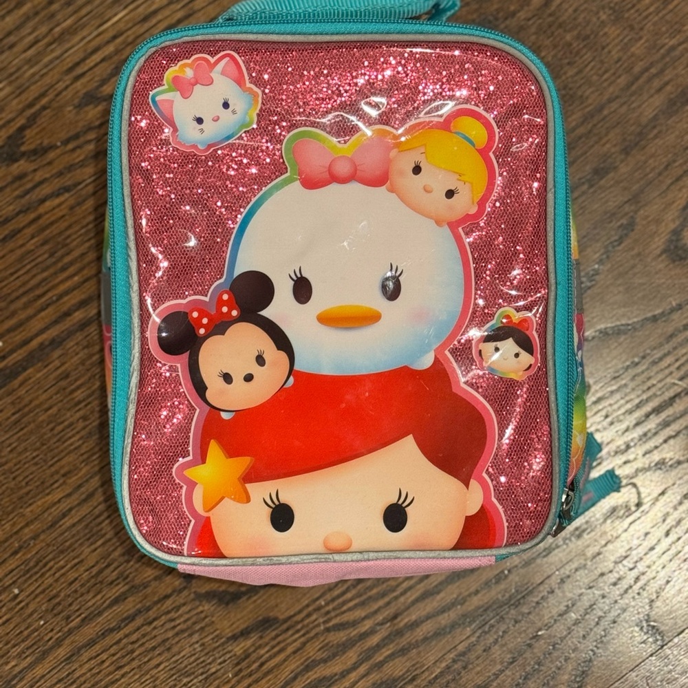 Disney Tsum Tsum Glittery Pink Lunch Bag